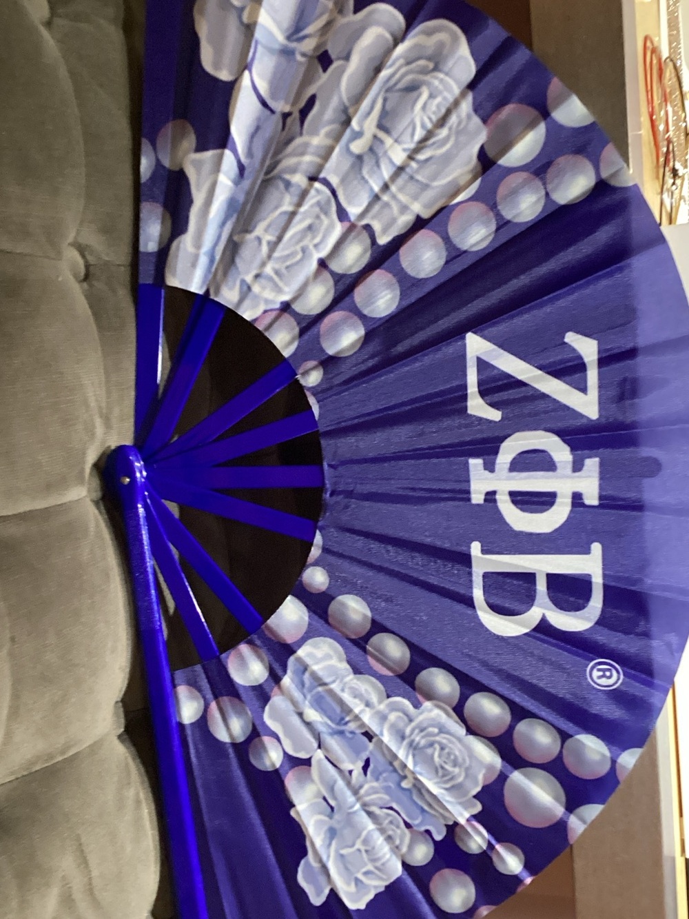 Embellished Purple Folding Hand‎ Fan